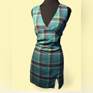 Princess Polly Teal and Purple Backless Dress